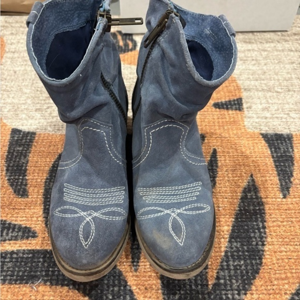 Sundance Denim Blue Ankle Booties